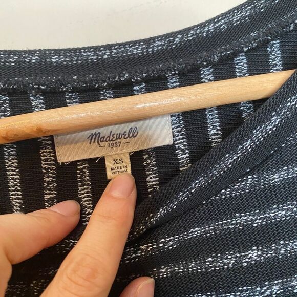 Madewell Marled Striped Top with Hi Lo Hem - Picture 7 of 7